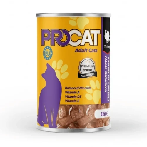 ProCat Wet Food For Adult in Chunks in Gravy with Turkey 415G