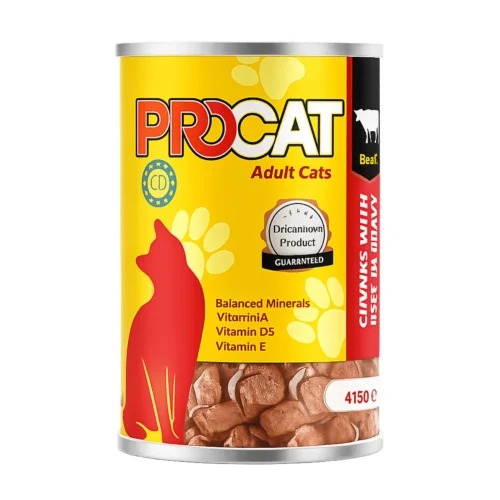 ProCat Wet Food For Adult in Chunks in Gravy with Chicken 415G