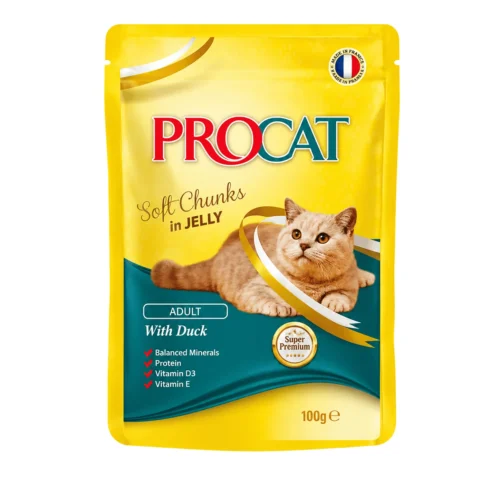 PROCAT Adult Cat Wet Food – Duck in Jelly 100G