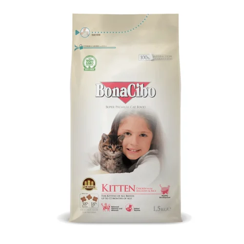 Bonacibo Kitten Chicken & Rice with Anchovy 1.5KG