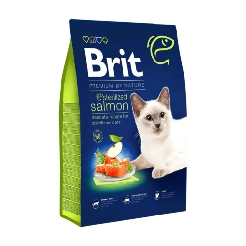 Brit Premium by Nature Sterilised Cat with Salmon Dry Food 1.5KG