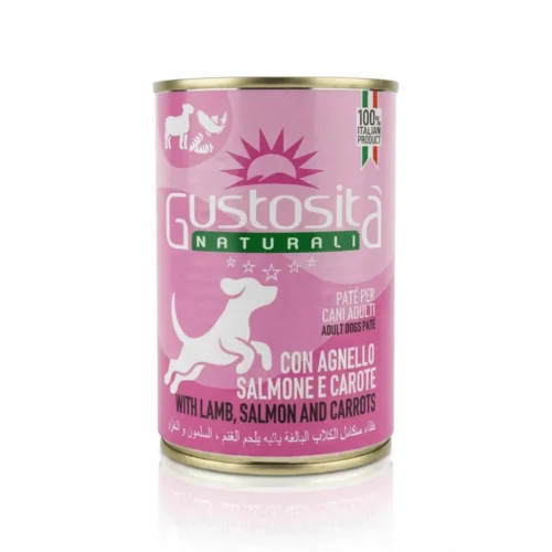 Gustosita Adult Dog Pâté with Lamb, Salmon & Carrots 400G